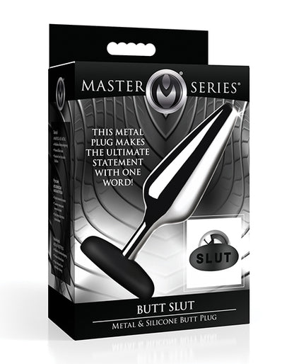 Master Series Butt Slut Metal & Silicone Butt Plug