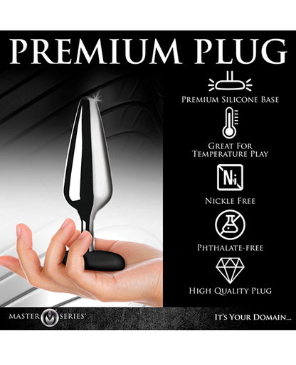 Master Series Butt Slut Metal & Silicone Butt Plug
