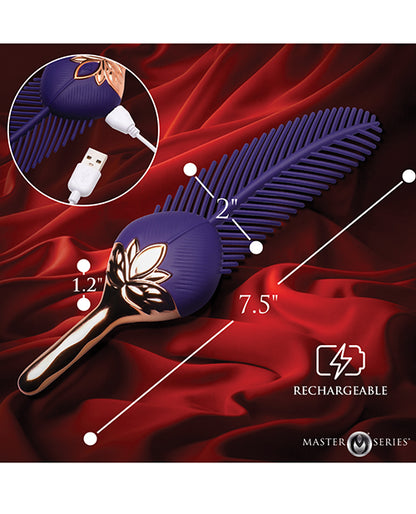 Master Series The Tickler Vibrating Silicone Feather Tickler