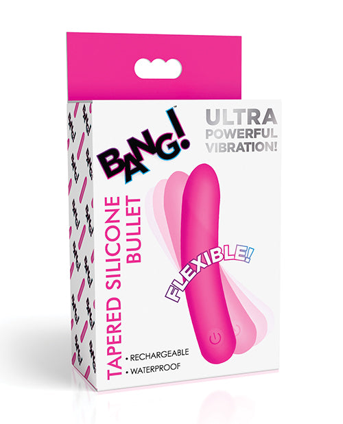 Bang! Tapered Flexible Silicone Bullet - Pink