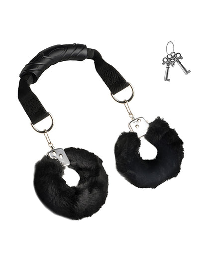Master Series Furry Handcuffs w/Handle