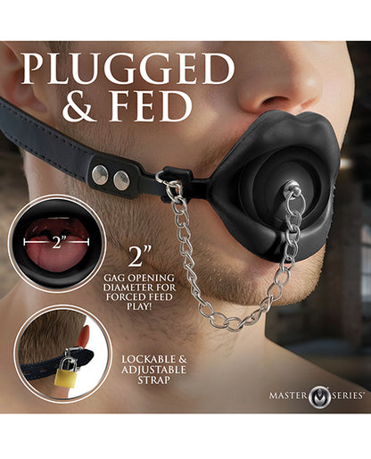 Master Series Plugged Silicone Feeding Gag