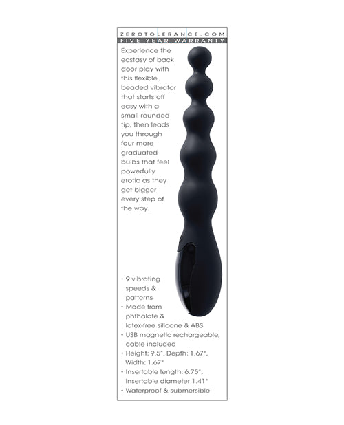 Zero Tolerance Backdoor Baton Beaded Anal Vibrator