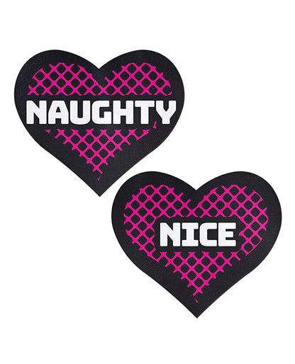 Pastease Naughty & Nice Hearts - Black-pink O-s