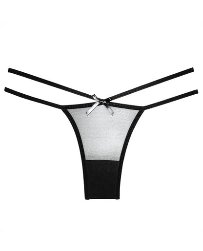 Adore Sheer Naughty Vanilla Panty Black O-s