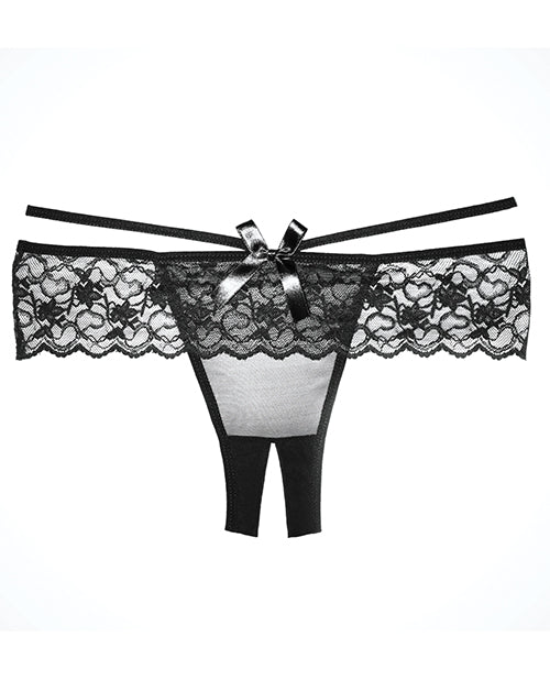 Adore Angel  Crotchless Panty Black O-s