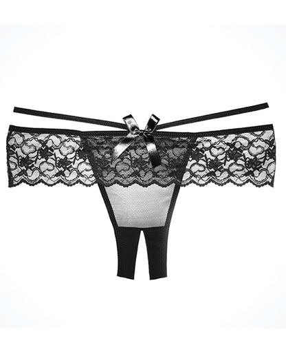 Adore Angel  Crotchless Panty Black O-s