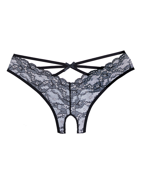 Adore Crush Lace Open Panty Black O-s
