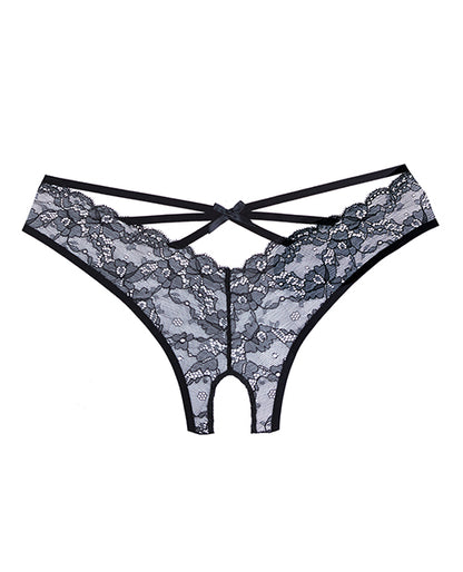Adore Crush Lace Open Panty Black O-s