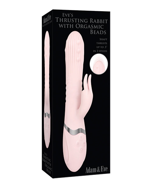 Adam & Eve Eve's Thrusting Rabbit W-orgasmic Beads - Pink