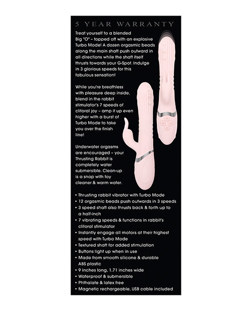Adam & Eve Eve's Thrusting Rabbit W-orgasmic Beads - Pink
