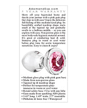 Adam & Eve Pink Gem Glass Plug