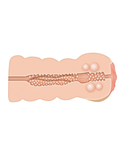 Adam & Eve Adam's Tight Stroker W-massage Beads - Ivory
