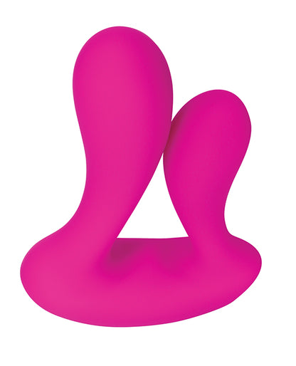 Adam & Eve Rechargeable Dual Entry Vibe W-remote - Pink