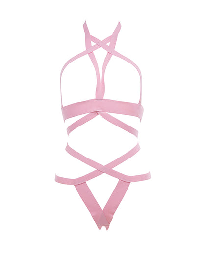 Kitten It's Complicated Open Elastic Strappy Bra & Open Back Panty O/s