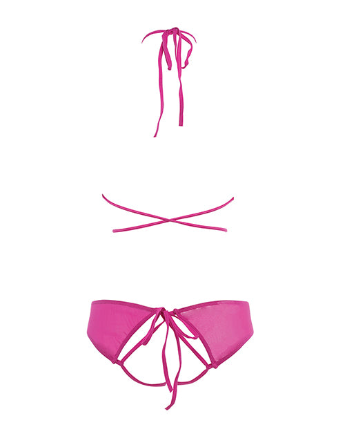 Allure Marley Mesh Peek A Boo Top & Open Panty
