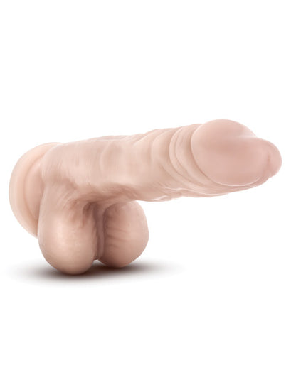 Blush Dr. Skin Stud Muffin 8.5" Dong W-suction Cup - Beige