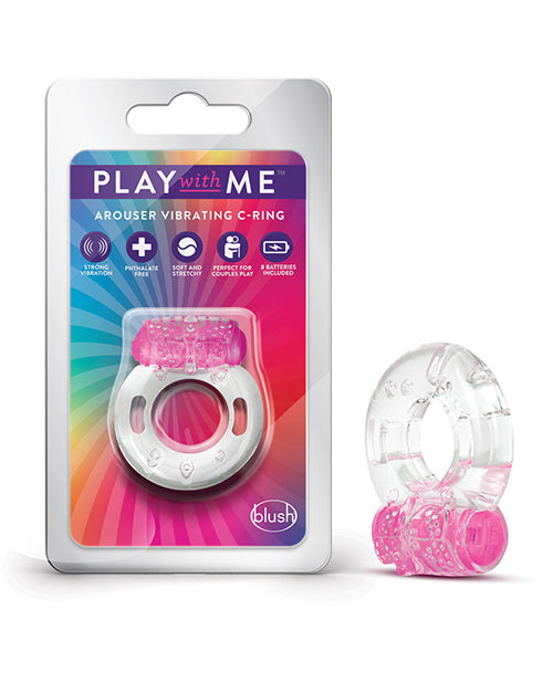 No Eta Blush Play With Me Arouser Vibrating C Ring - Pink