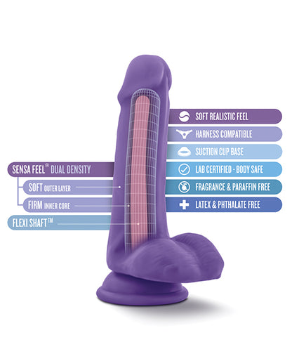 Blush Au Natural Bold Massive 6" Dildo - Purple