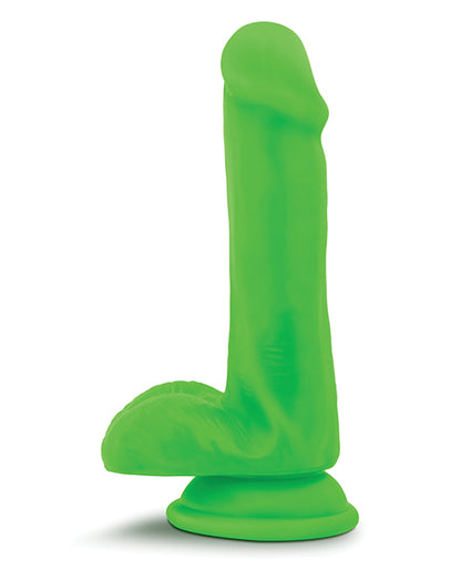 Blush Neo Elite 6" Silicone Dual Density Cock W-balls - Neon Green