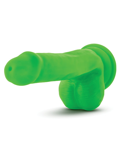 Blush Neo Elite 6" Silicone Dual Density Cock W-balls - Neon Green