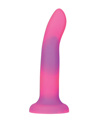 Addiction 8" Rave Glow In The Dark Dong - Pink-purple