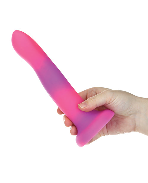 Addiction 8" Rave Glow In The Dark Dong - Pink-purple