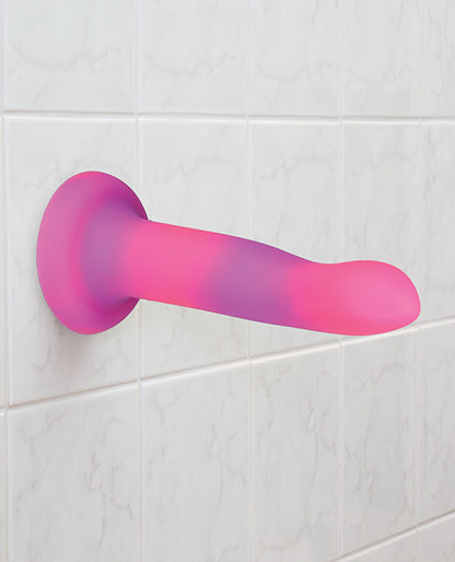 Addiction 8" Rave Glow In The Dark Dong - Pink-purple
