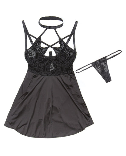 Halter Neck & Underwire Cup Babydoll & G-string