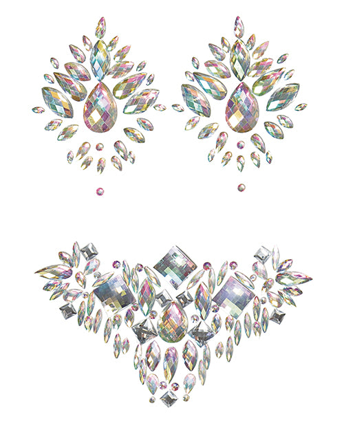 Iridescent Body Gem & Jewel Pasties Set - Multi O-s