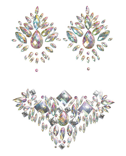 Iridescent Body Gem & Jewel Pasties Set - Multi O-s