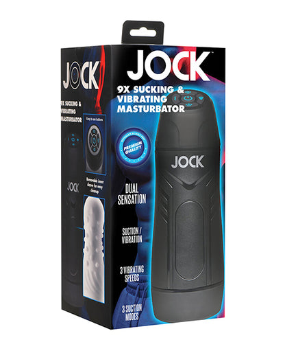Curve Toys Jock 9x Sucking & Vibrating Masturbator - White