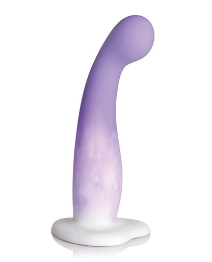 Curve Toys Simply Sweet 7" Slim G Spot Silicone Dildo - Purple/white