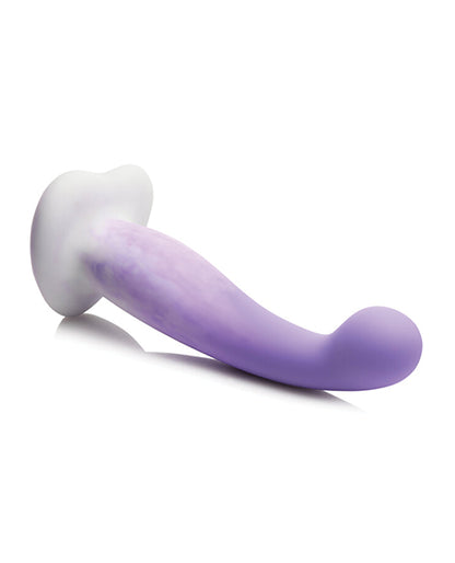 Curve Toys Simply Sweet 7" Slim G Spot Silicone Dildo - Purple/white