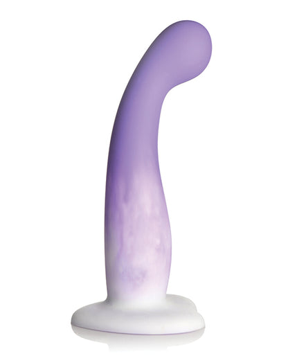 Curve Toys Simply Sweet 7" Slim G Spot Silicone Dildo - Purple/white