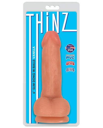 "Curve Novelties Thinz 8"" Slim Dong W/balls"