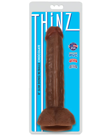 "Curve Novelties Thinz 8"" Slim Dong W/balls"