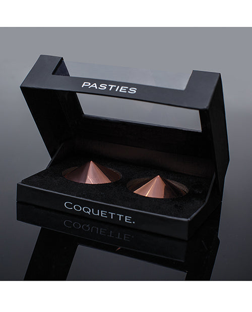 Pleasure Collections Metal Pasties Rose Gold O-s
