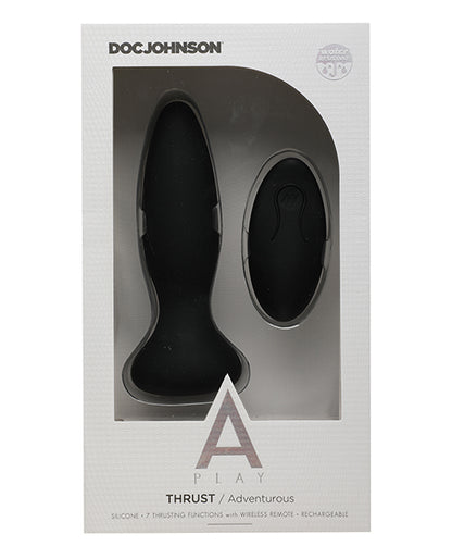 A Play Thrust Adventurous Rechargeable Silicone Anal Plug W/remote