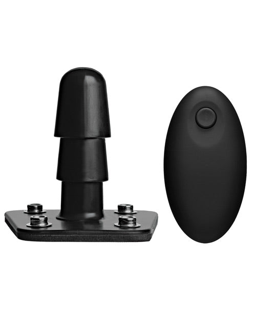 Vac-u-lock Supreme Harness W-vibrating Plug - Black