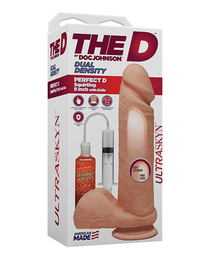 The D 8" Perfect D Squirting W-balls - Vanilla