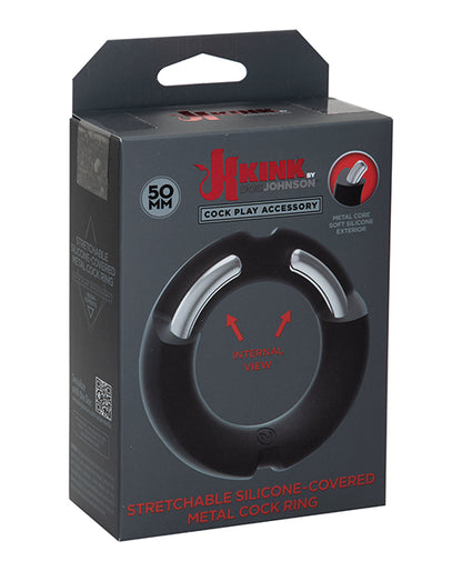 Kink Hybrid Silicone Covered Metal Cock Ring