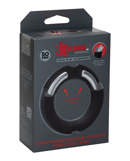 Kink Hybrid Silicone Covered Metal Cock Ring
