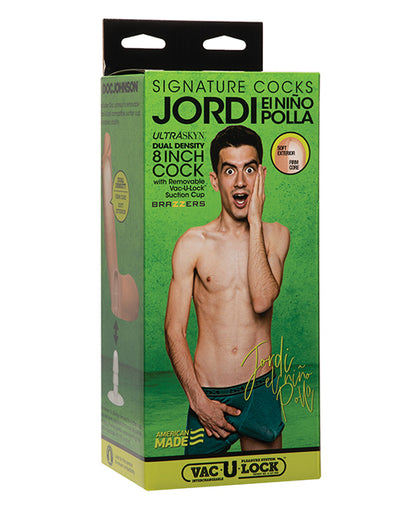 Signature Cocks Ultraskyn 8" Cock W-removable Vac-u-lock Suction Cup - Jordi El Nino Polla