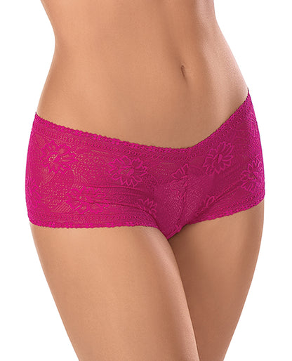 Open Crotch Patterned Boyshort O/s