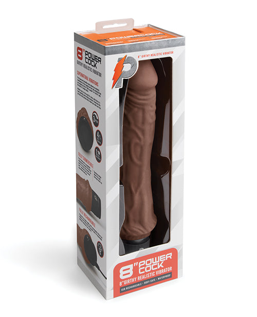 Powercocks 8" Girthy Realistic Vibrator