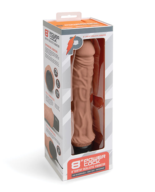 Powercocks 8" Girthy Realistic Vibrator