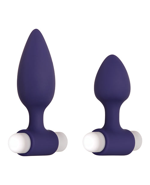 Evolved Dynamic Duo Anal Rechargeable - Purple-white