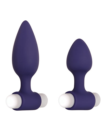 Evolved Dynamic Duo Anal Rechargeable - Purple-white