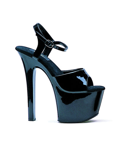 "Ellie Shoes Flirt 7"" Pump 3"" Platform Black Eight"